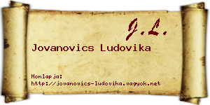 Jovanovics Ludovika névjegykártya
